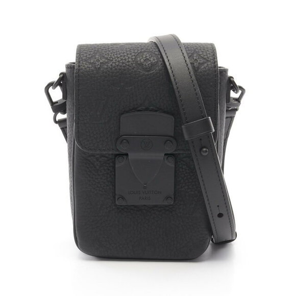 Louis Vuitton Lock Vertical Wearable Wallet Shoulder Bag Taurillon Black - Picture 1 of 7
